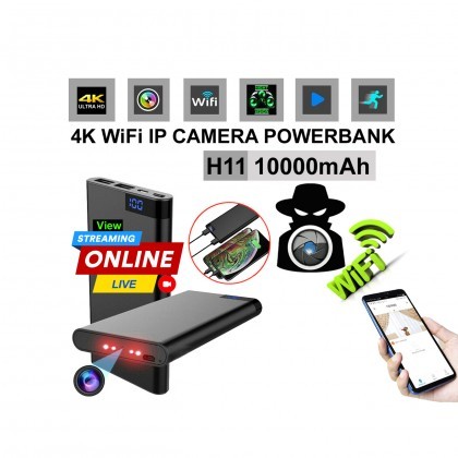 Live IP Camera 5000mAh Powerbank Night Vision Wifi IP Cam